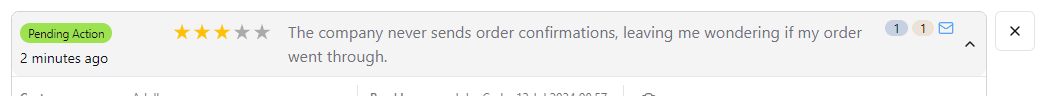 Single Rating - conversation open - step 5 - reply
