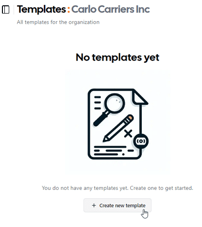 Empty Templates List