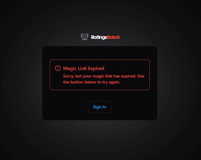 Magic link expired