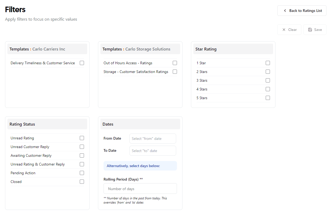 Filter Overview