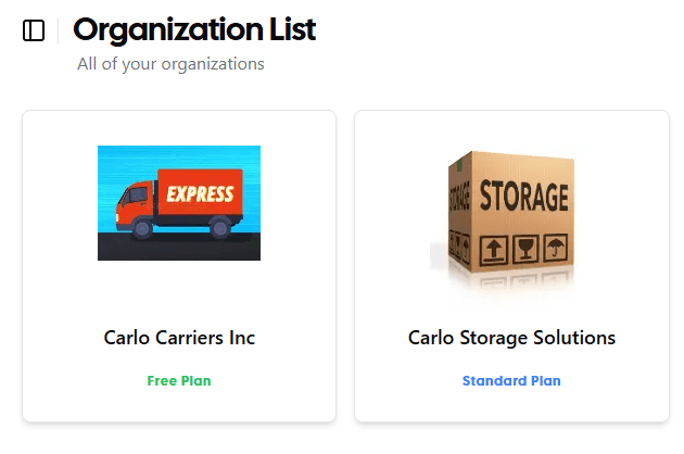 Organization with plans