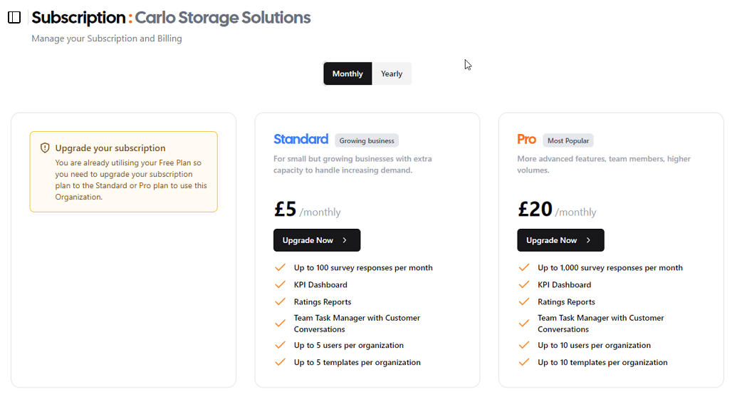 Subscription Plans