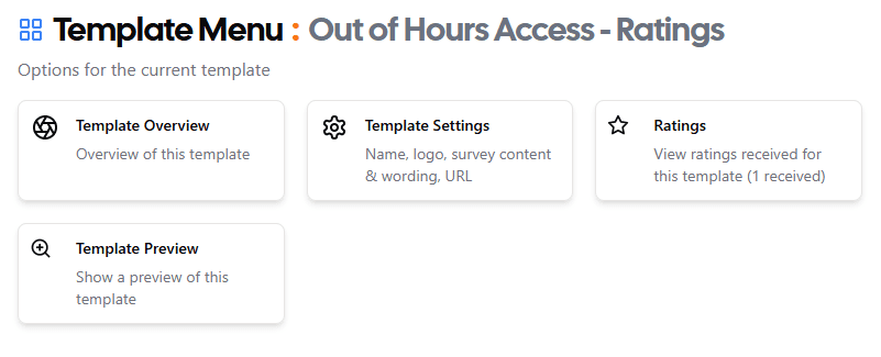 Template Menu
