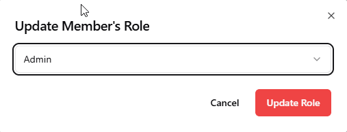 Change member's role